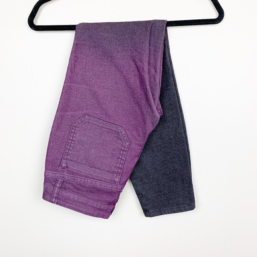 Prana Jett Ombre Purple & Indigo Black Slim Jean Size 2